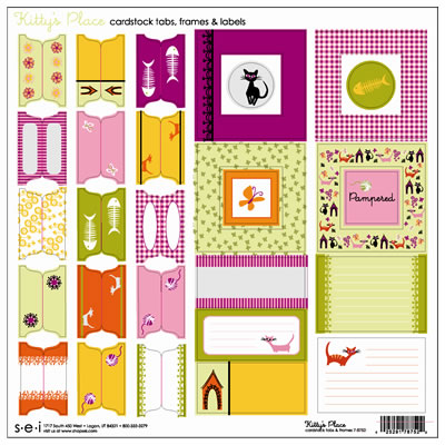 SEI - Kittys Place - Cardstock Tabs & Tags  (pack of 5)